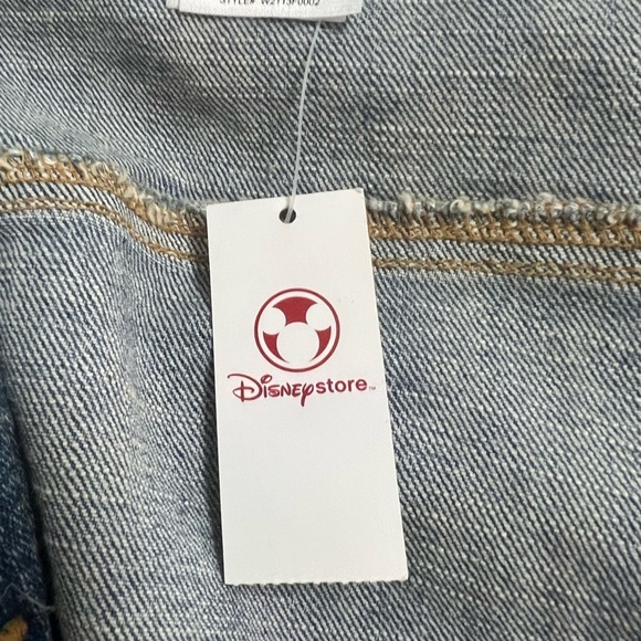 Disney Store Retro Mickey Mouse Painted Back Rhinestone Denim Trucker Ja… - Picture 13 of 15